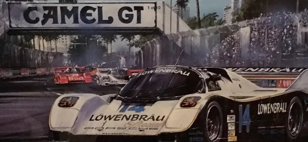 NO RESERVE - RARE IMSA Camel GT Porsche 935 Metal Sign (5' X 3')