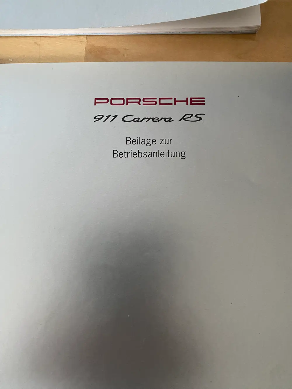 Complete Original Porsche 993 Carrera RS Owners Manual & Press