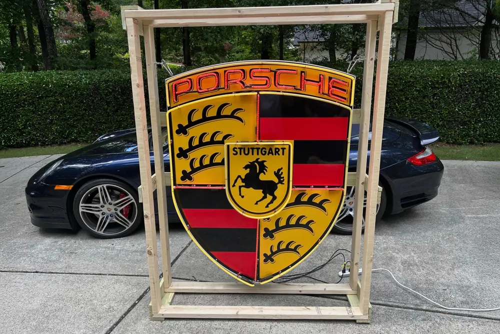 Porsche Crest Neon Sign — Sold | PCARMARKET