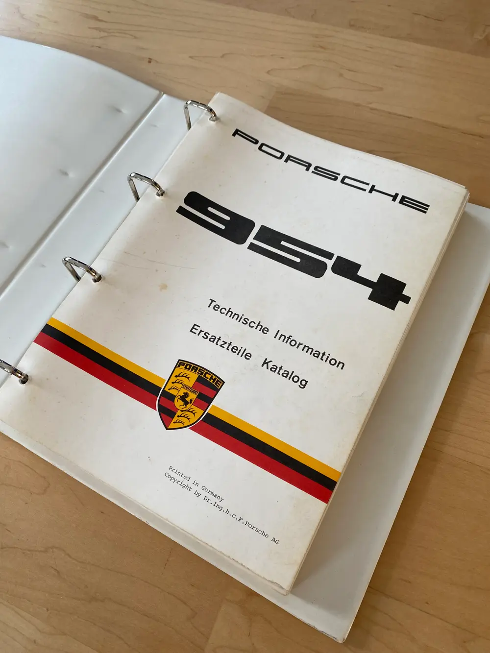 Porsche 954 911 SC/RS Owners Manual & Spare Parts Catalog — Sold