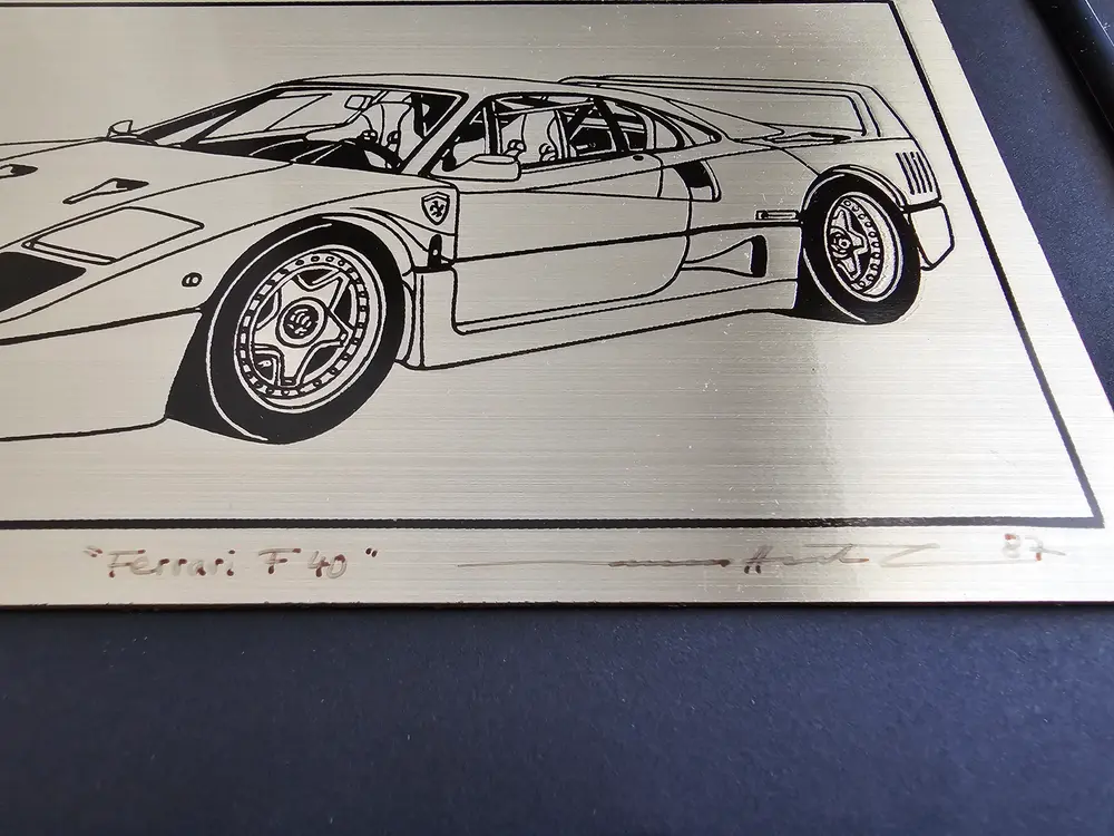 No Reserve Ferrari F40 Art by Andreas Hentrich 426/600 — Sold