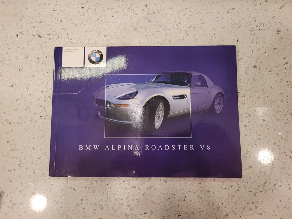 BMW Z8 Alpina Owner Manual and Alpina Case — Auction Ended