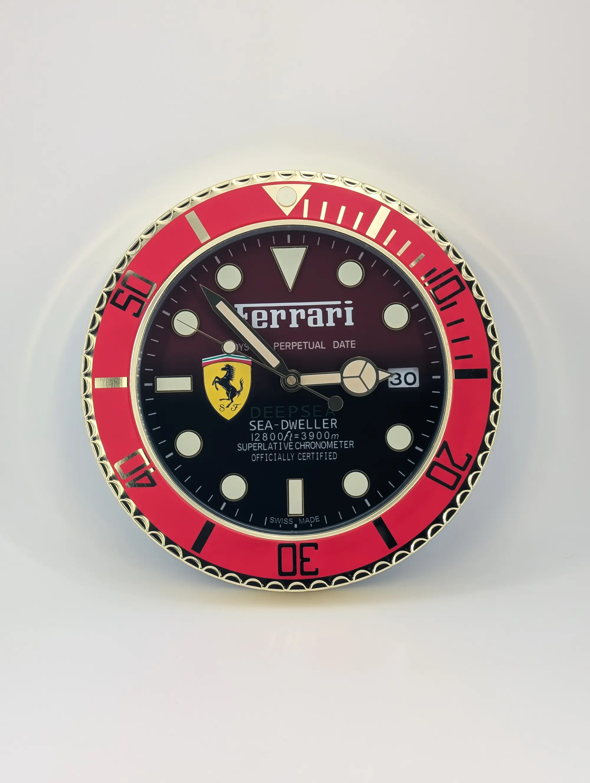 【美品】フェラーリ Ferrari クォーツ 腕時計 元箱 完売品 自動車 PerFer Art Ferrari Deepsea-Dweller Wall Clock #2 of 20 Auction