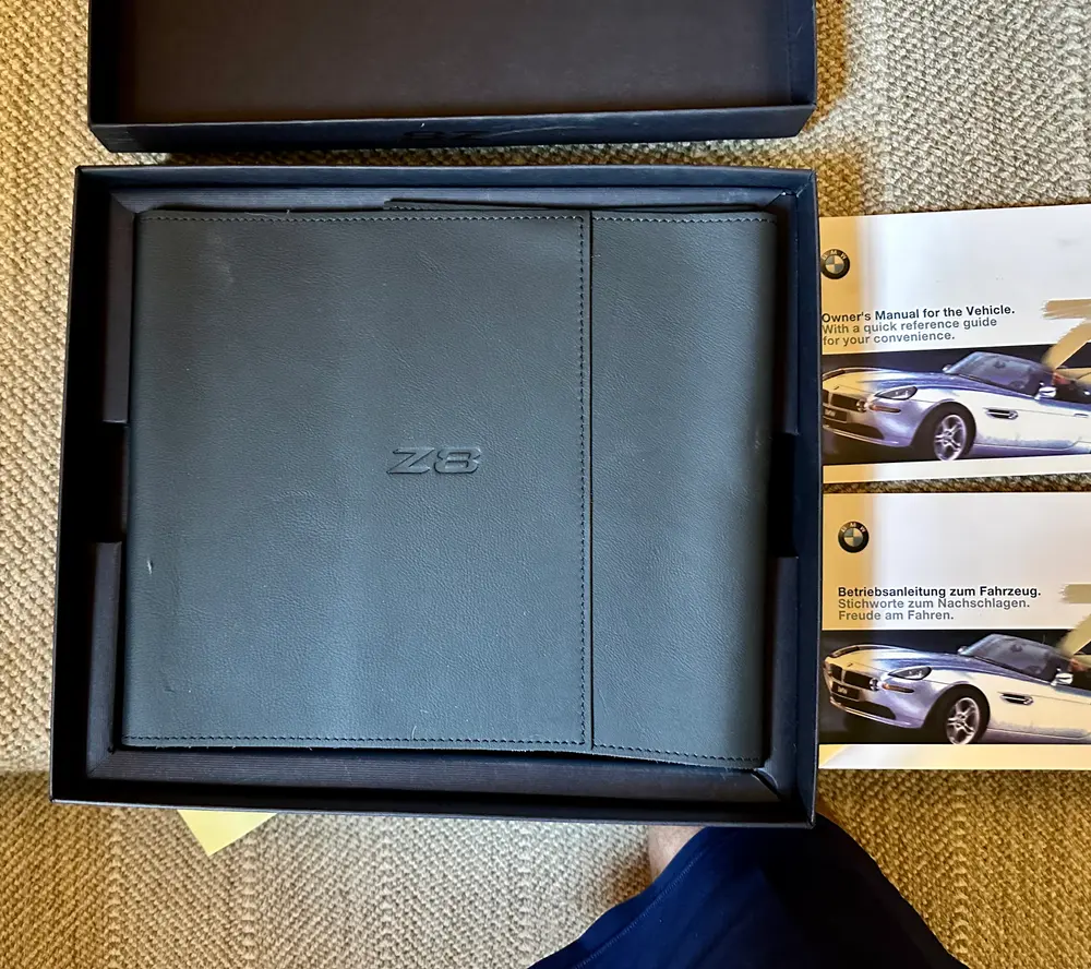 BMW Z8 Memorabilia, Accessories, Owners Manuals and Launch Kit — Sold