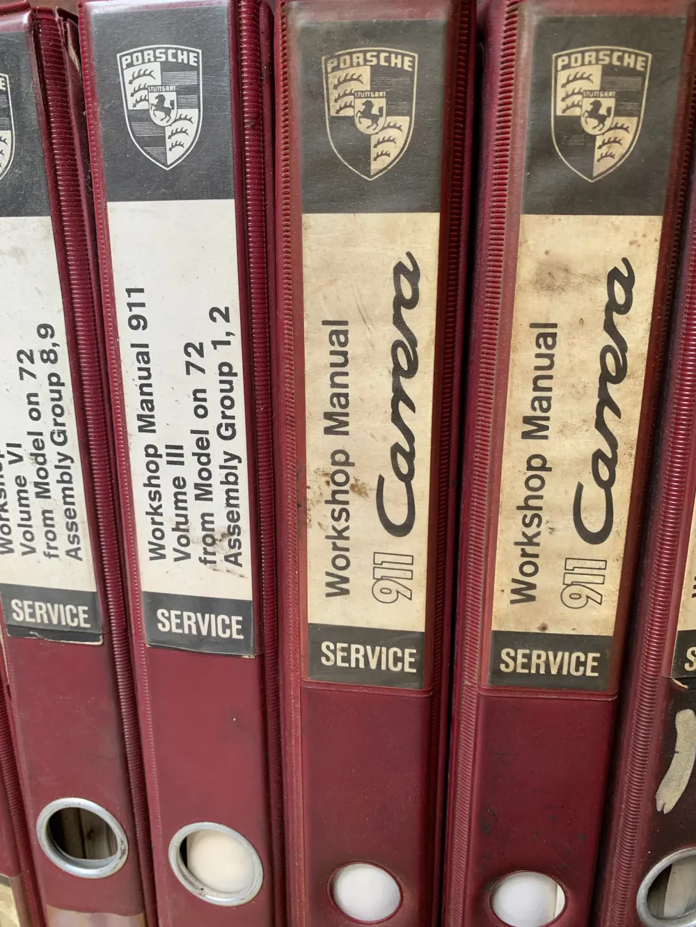 Collection of Porsche 911 Factory Workshop Manuals — Auction Ended
