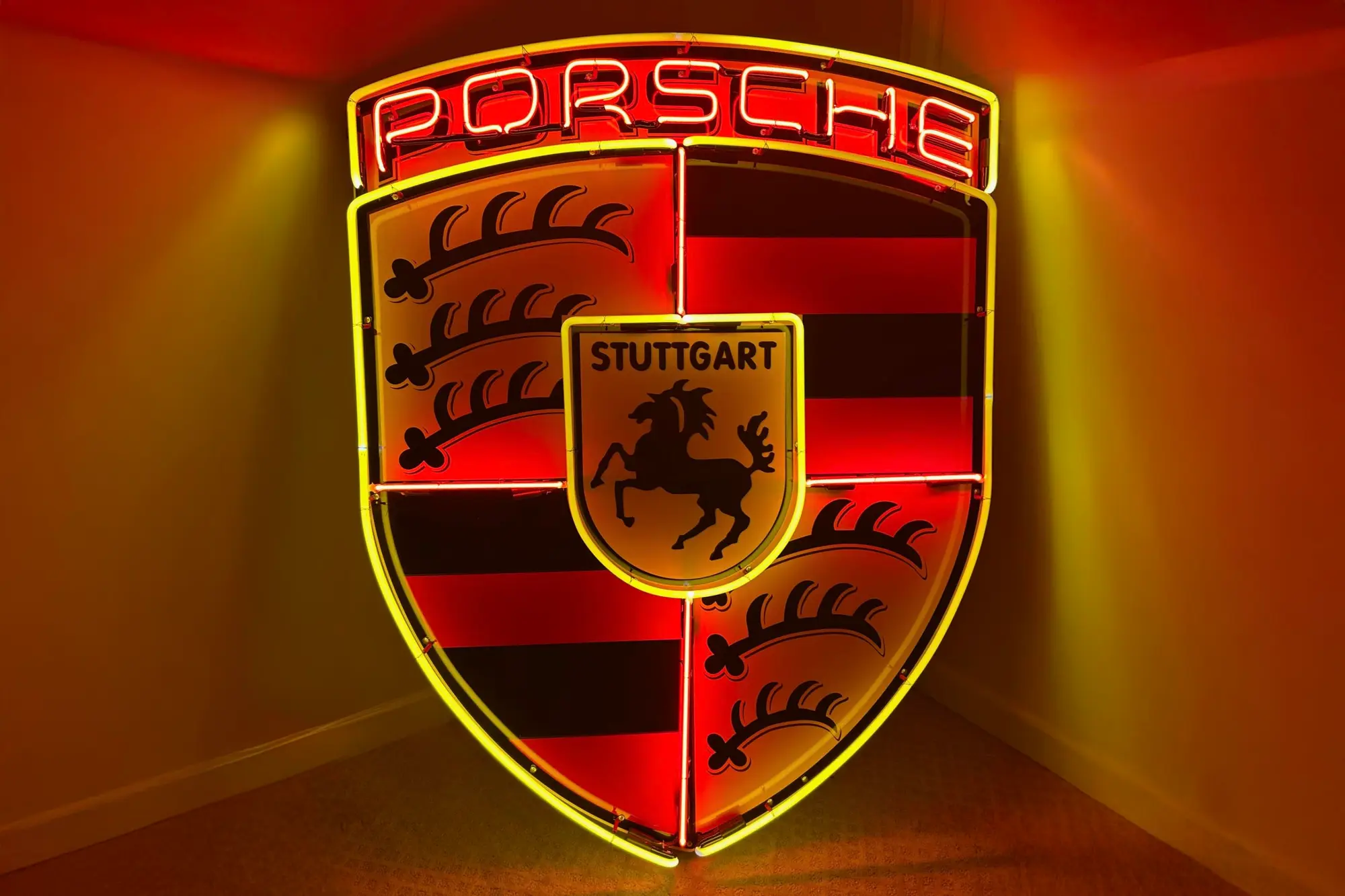 Porsche Crest Neon Sign — Sold | PCARMARKET