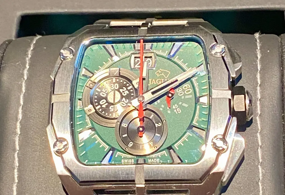 No Reserve Jaguar J639/A Swiss Chronograph Watch — Sold | PCARMARKET