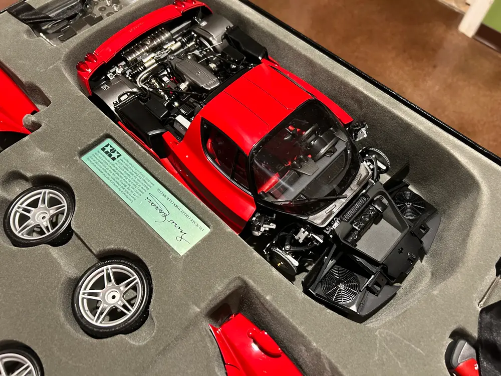 Ferrari Enzo Model and Signed Artwork by Artist Richard Pietruska