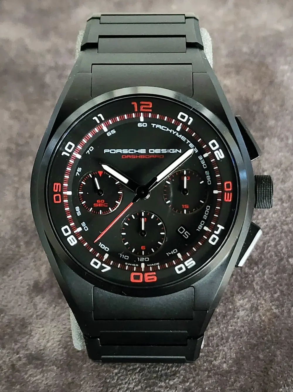 No Reserve Porsche Design P'6620 Dashboard Titanium Chronograph — Sold