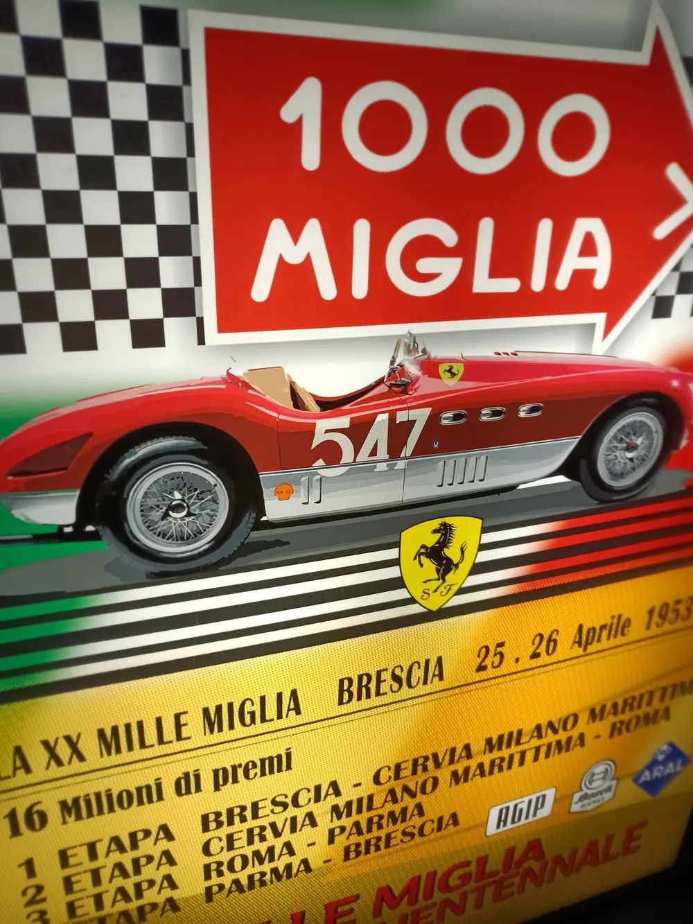 No Reserve Mille Miglia Ferrari Sign — Sold | PCARMARKET