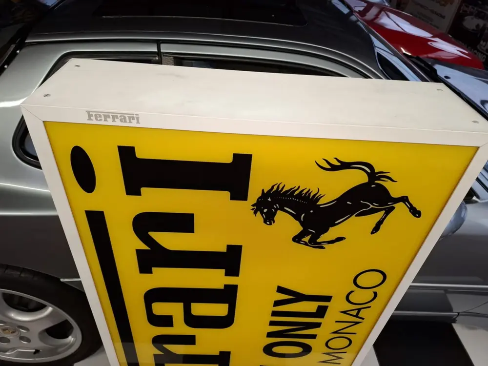 No Reserve Illuminated Ferrari Sign — Sold | PCARMARKET