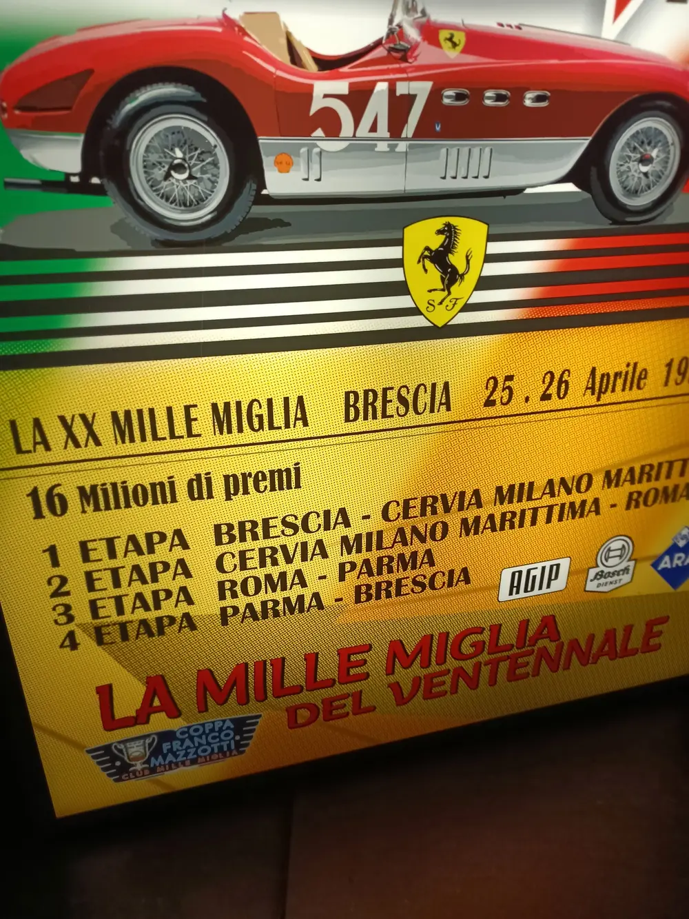 No Reserve Mille Miglia Ferrari Sign — Sold | PCARMARKET