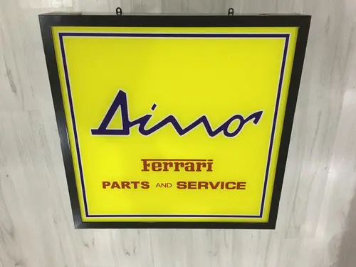 No Reserve Dino Ferrari Parts and Service Style Sign — Sold