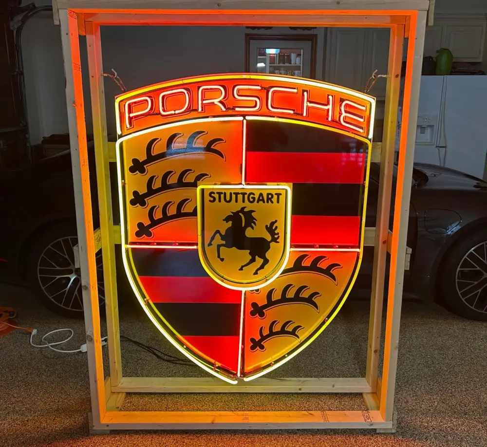 Porsche Crest Neon Sign — Sold | PCARMARKET