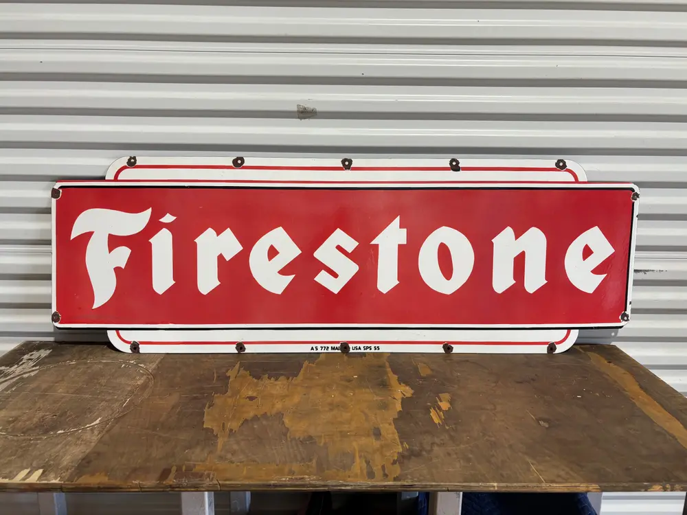 Vintage Firestone Porcelain Style Sign — Auction Ended | PCARMARKET