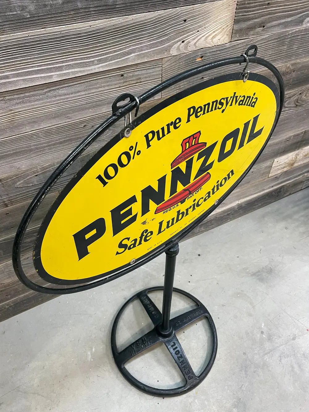 Original Pennzoil Curb Sign — Auction Ended | PCARMARKET