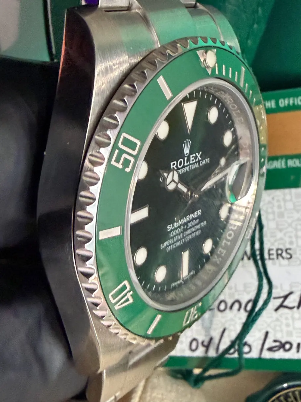 2017 Rolex Subamriner Hulk Watch Ref. 116610LV Full Set Auction