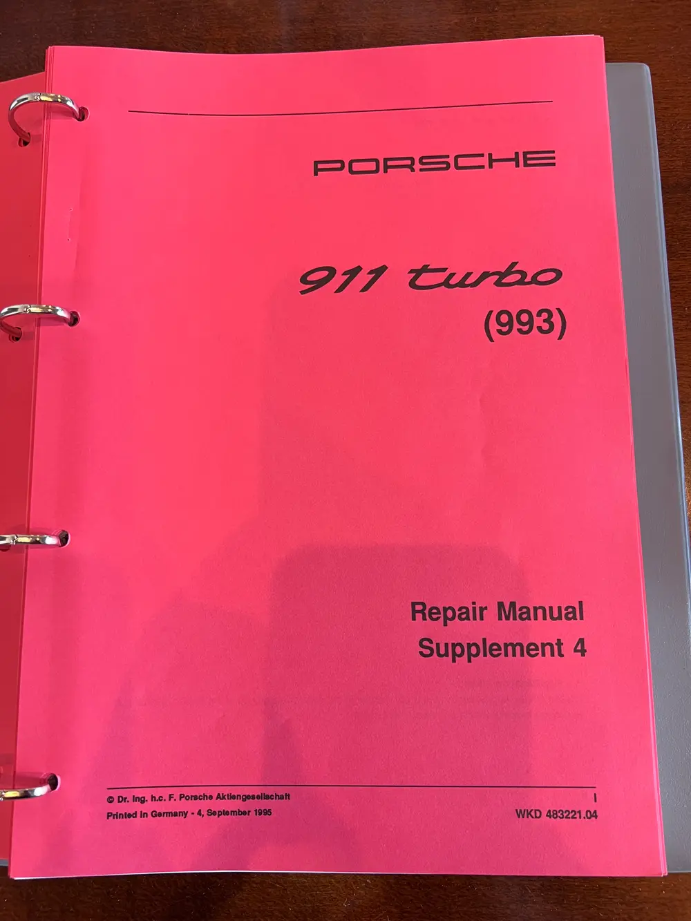 Porsche Factory 993 and Turbo Workshop Repair Manuals — Sold