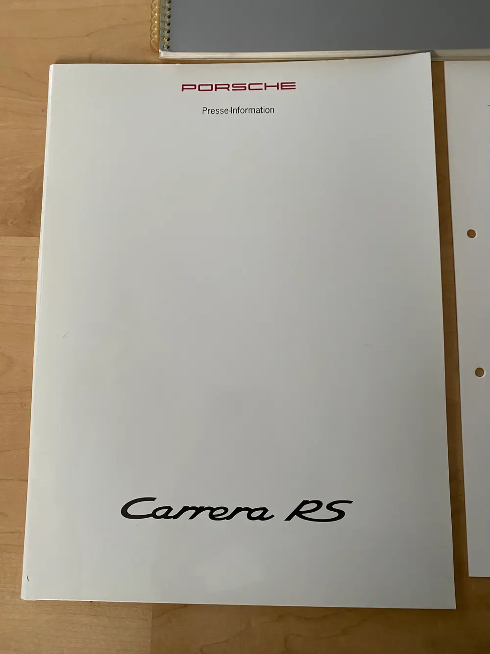 Complete Original Porsche 993 Carrera RS Owners Manual & Press