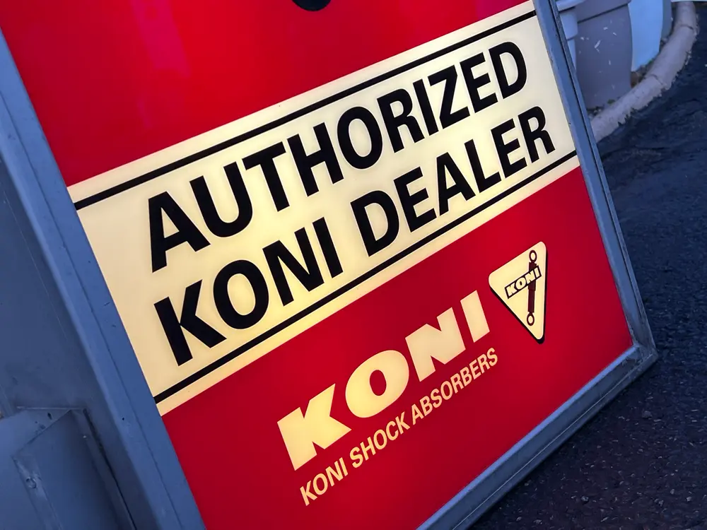 1980's Koni Suspension Illuminated Dealer Sign — Auction Ended