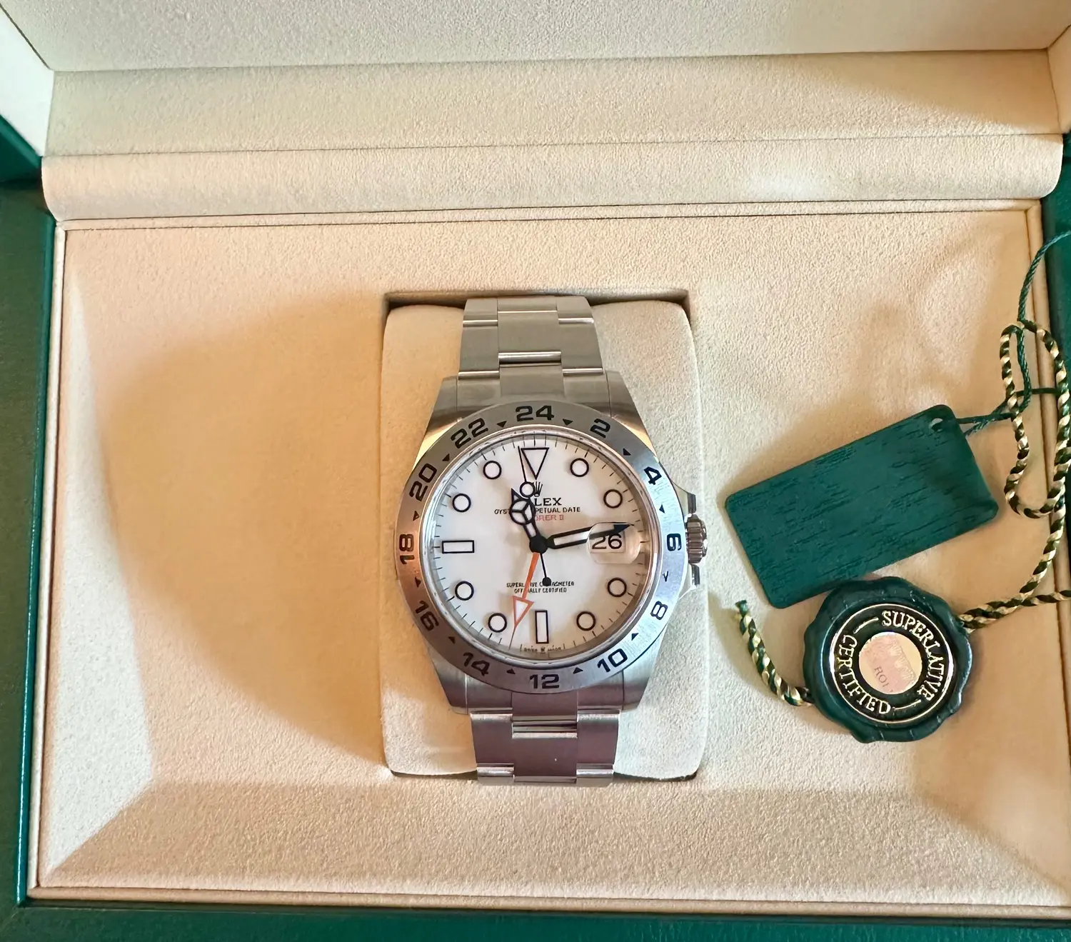 New 2026 Rolex Explorer II White Dial Watch Ref. 226570 Full Set