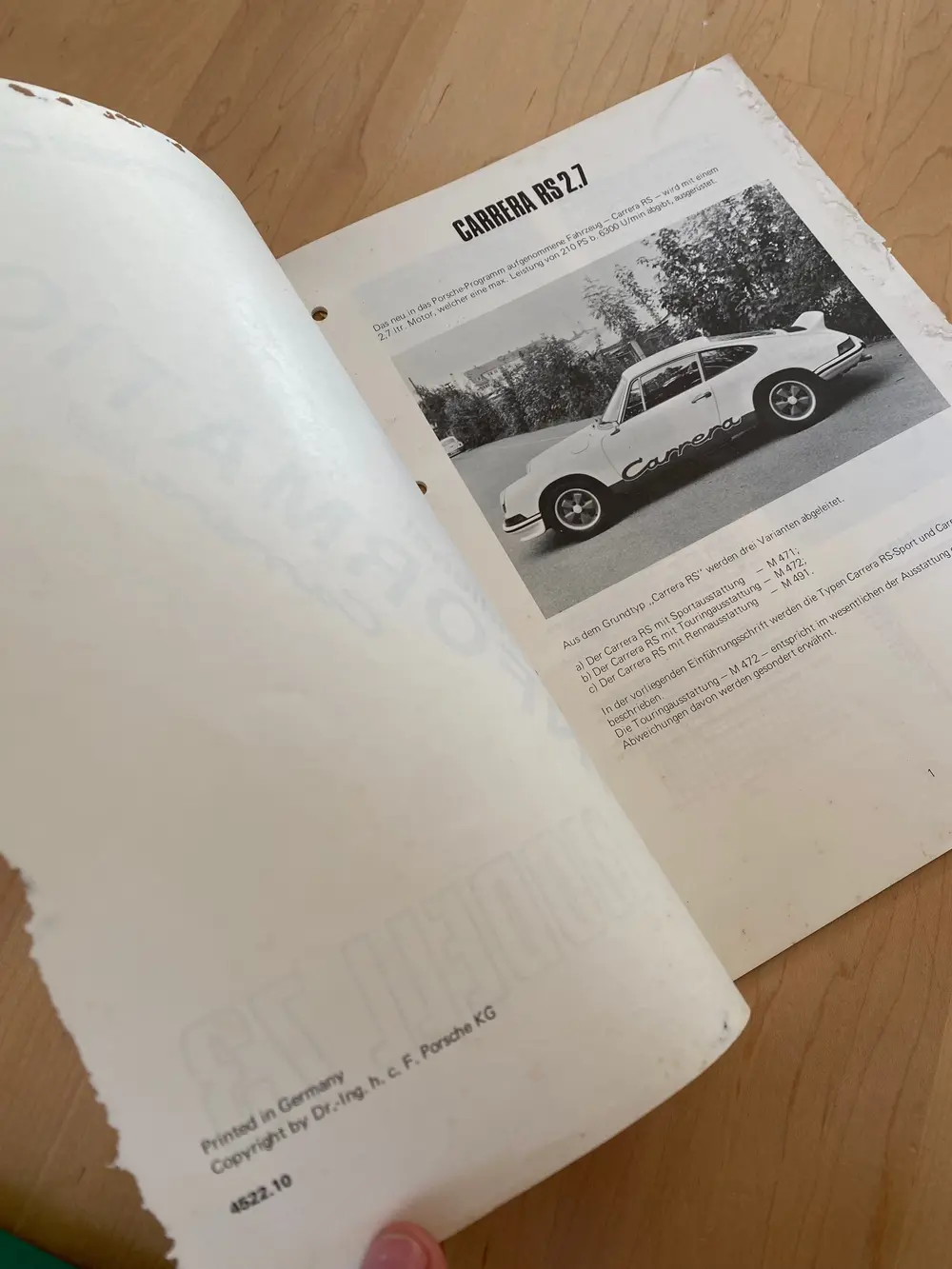 1973 Porsche Carrera RS Owners Manual Set — Auction Ended | PCARMARKET