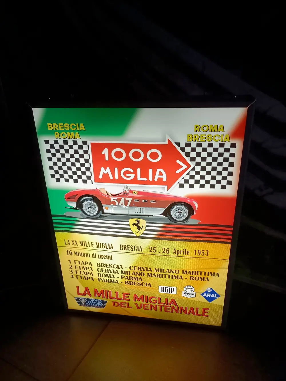 No Reserve Mille Miglia Ferrari Sign — Sold | PCARMARKET
