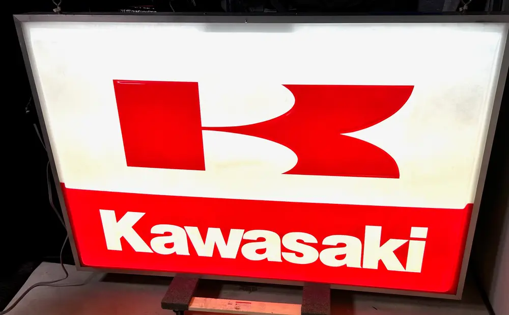 Illuminated Kawasaki Sign — Sold | PCARMARKET