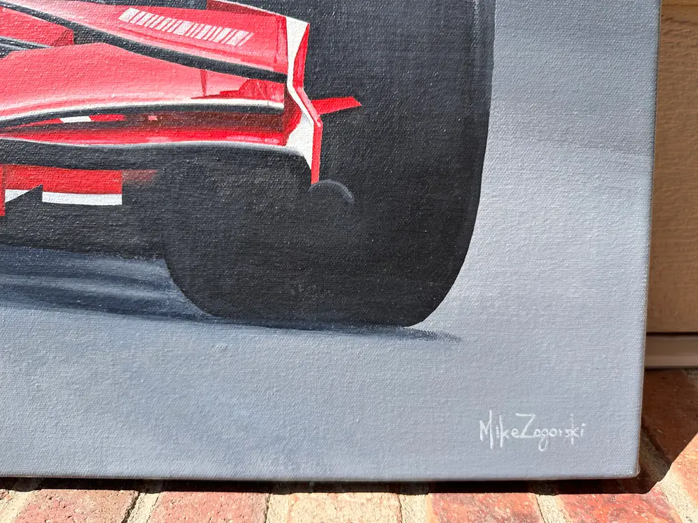Ferrari Formula 1 Driver Kimi Raikkonen Painting By Mike Zagorski