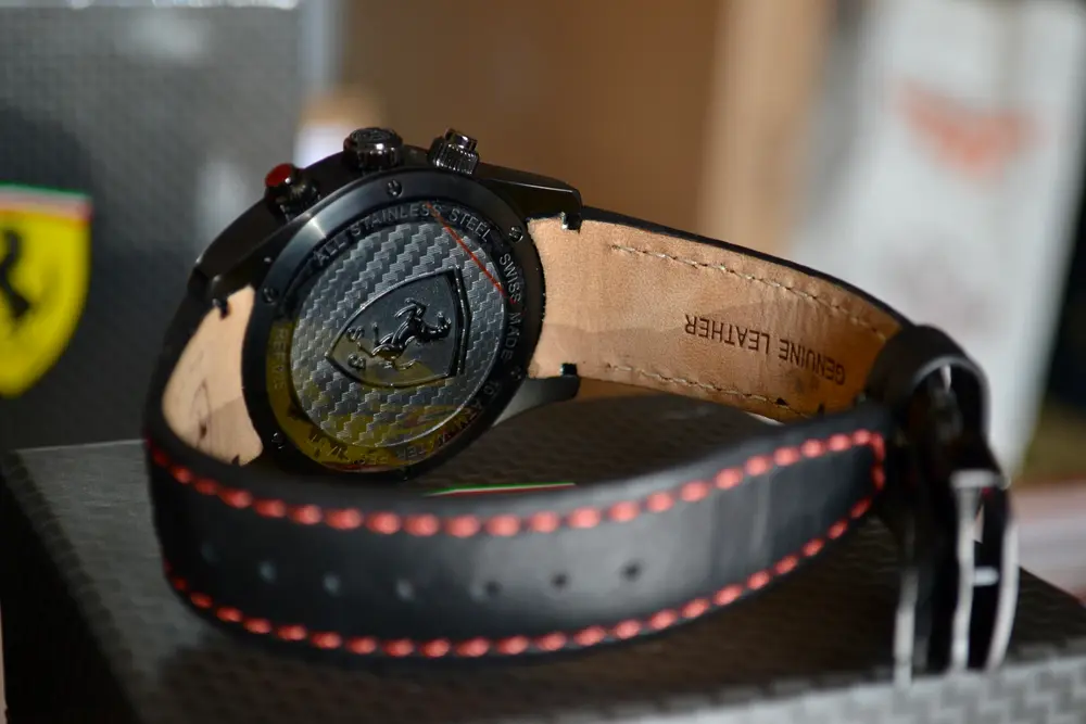No Reserve Ferrari Carbon Pilota Swiss Chronograph Watch — Sold