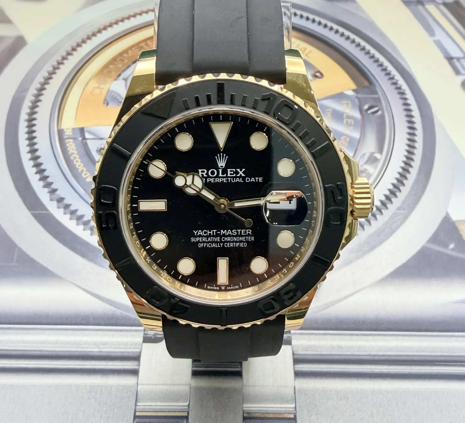 ロッチ 2026 Rolex 18k Gold Yacht Master Watch Ref. 226658 Full Set