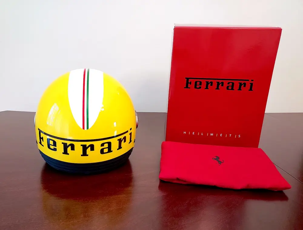 No Reserve Ferrari Rosso Helmet — Sold | PCARMARKET