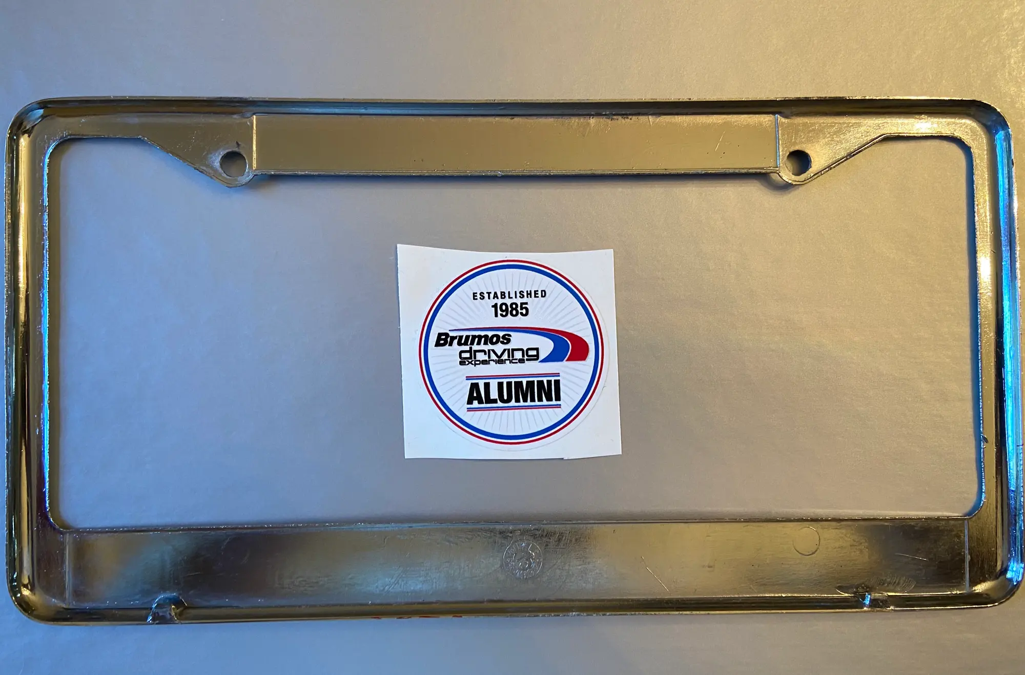 NO RESERVE - Brumos Porsche Dealership Collectible License Plate Frame