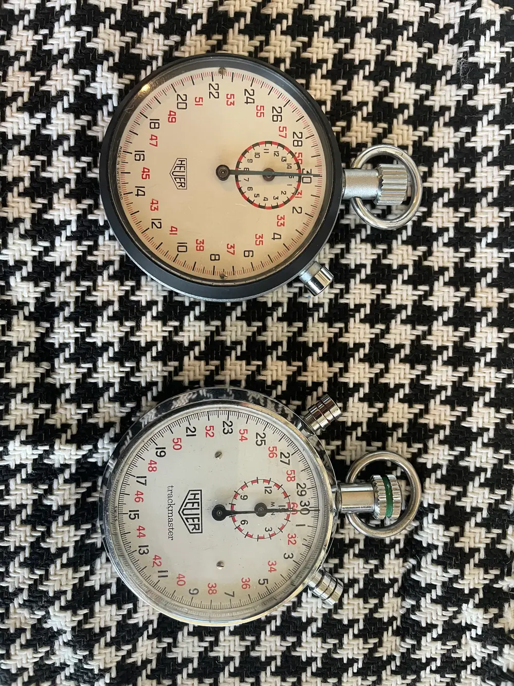 No Reserve Heuer Trackmaster 8032 & 7700 Stopwatch — Sold | PCARMARKET