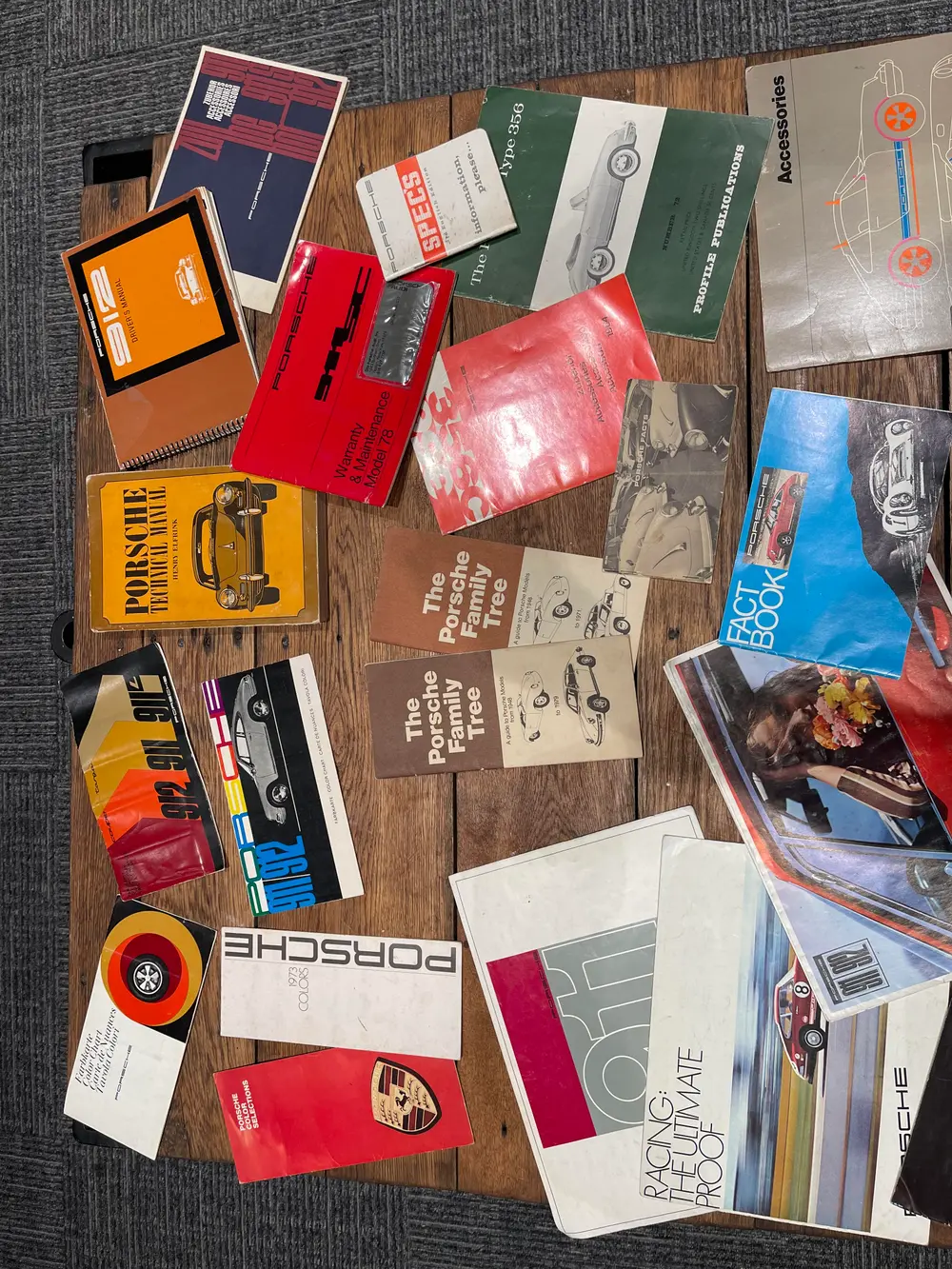 No Reserve Massive Collection of Porsche literature — Sold