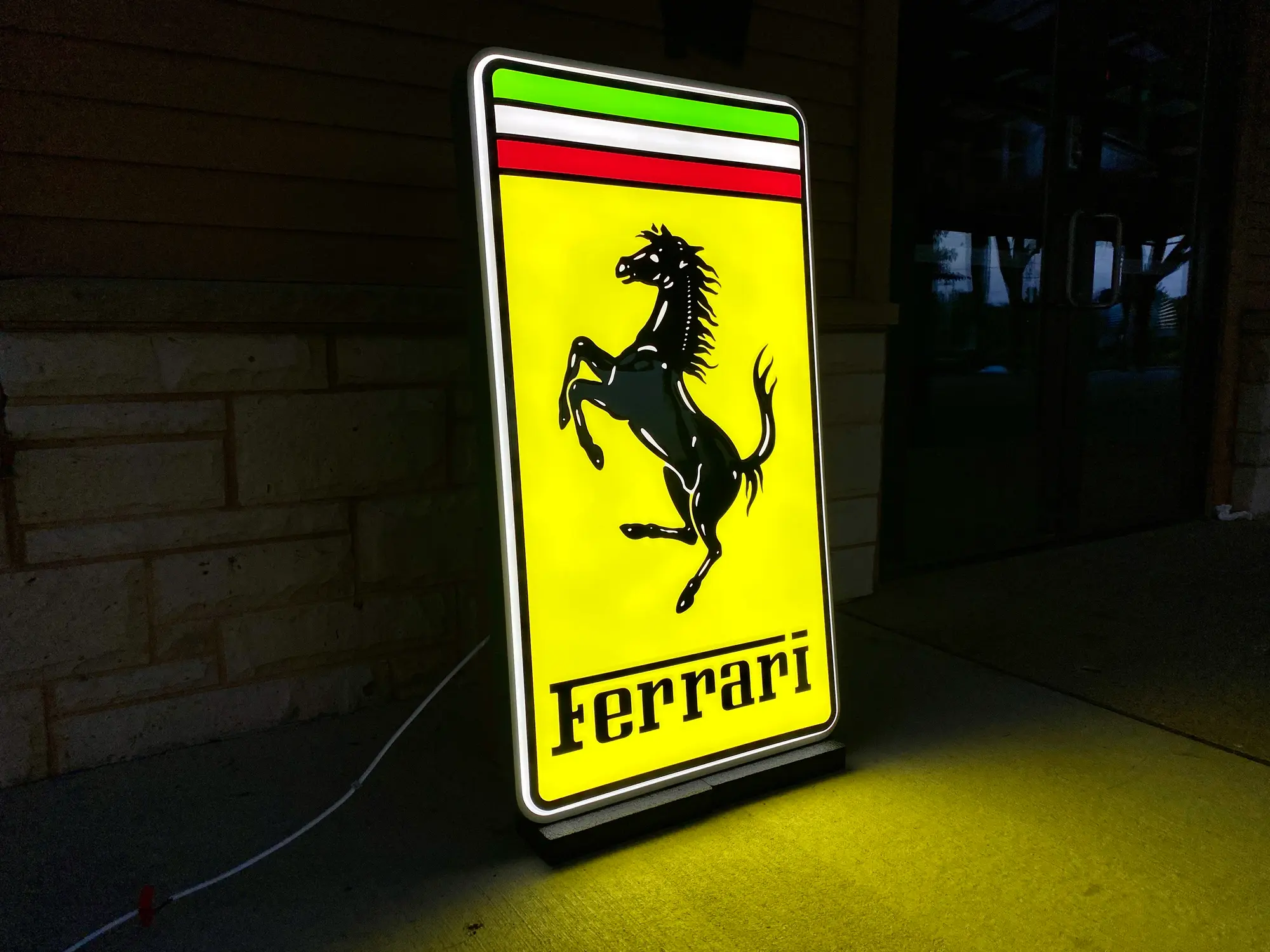 Large Illuminated Ferrari Dealership sign — Sold | PCARMARKET