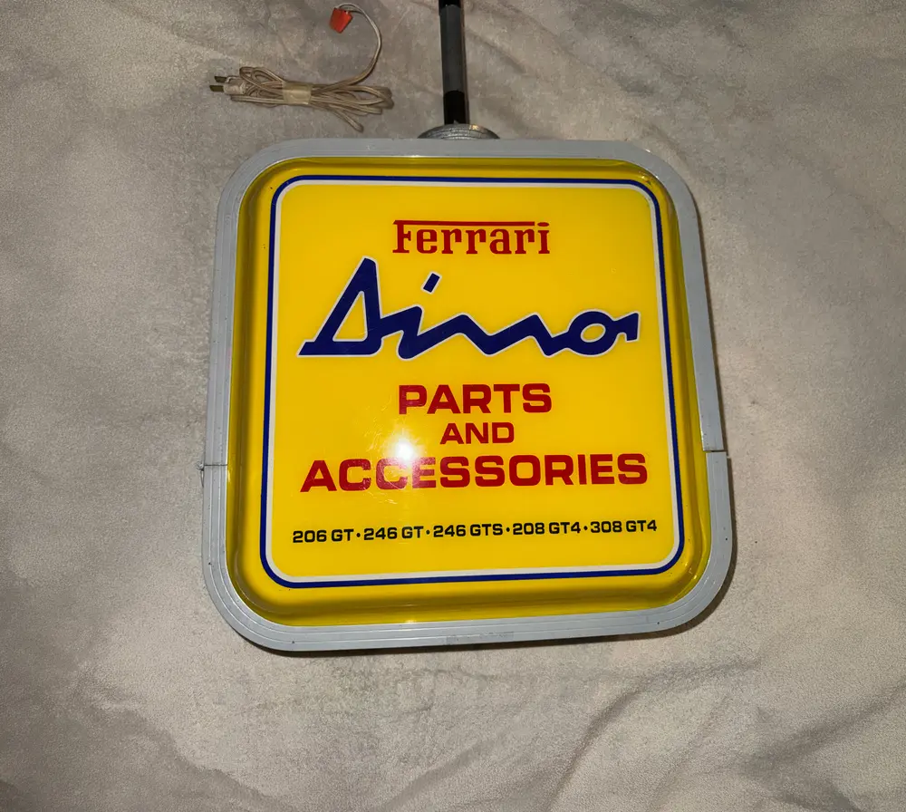 Vintage Illuminated Ferrari Dino Sign for Sale — $2,600 | PCARMARKET