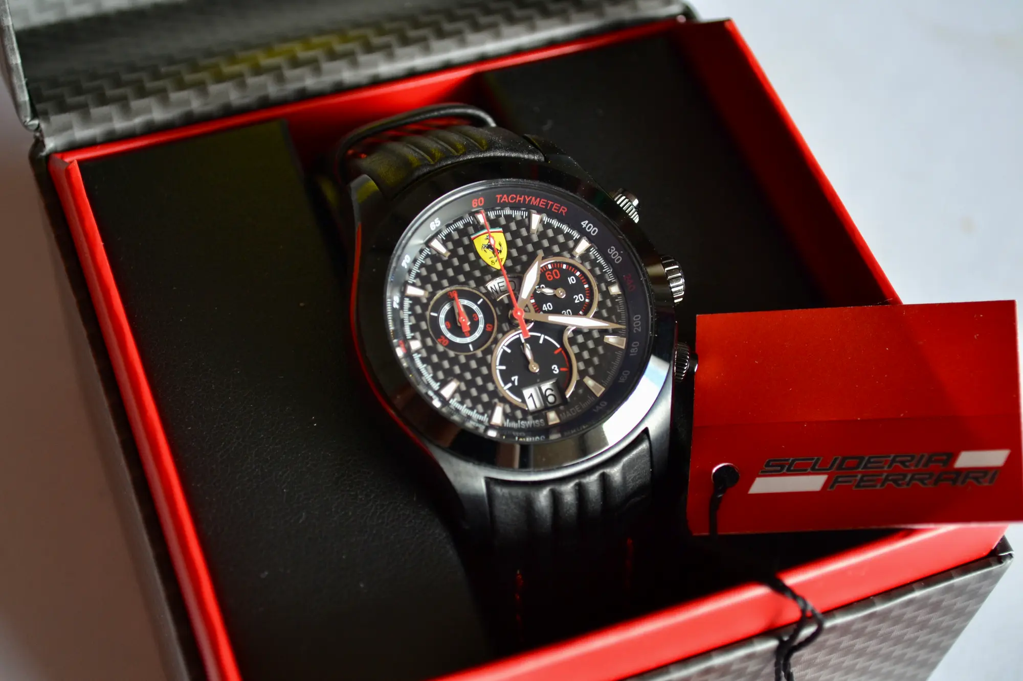 Ferrari腕時計 No Reserve Ferrari Carbon Pilota Swiss Chronograph Watch — Sold