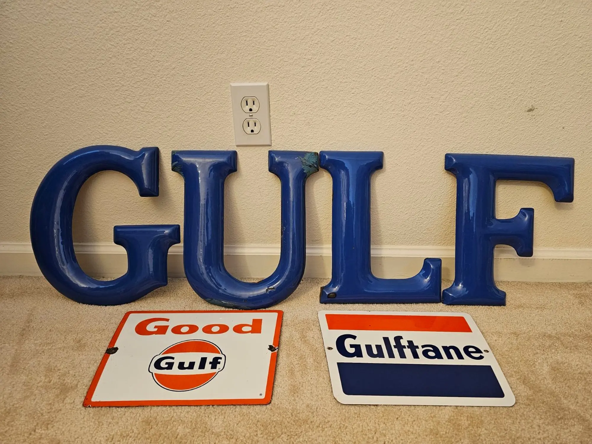 Gulf × KI'S CANDLE COLLECTION サイン Gulf Gas Station Sign Collection — Auction Ended | PCARMARKET