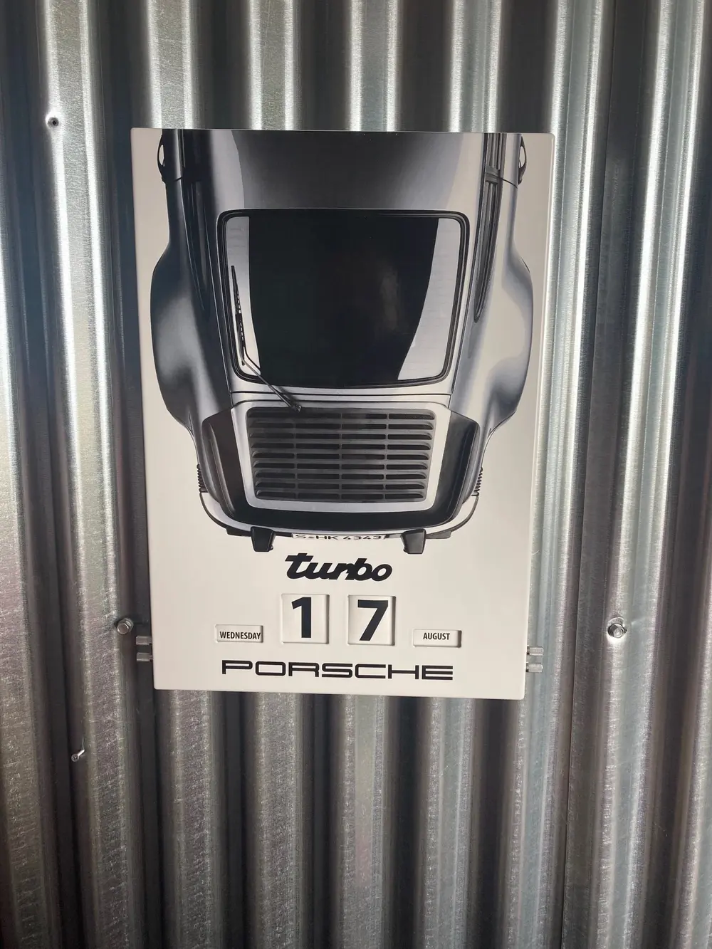 No Reserve Enamel Porsche 911 Turbo Perpetual Calendar w/Original Box