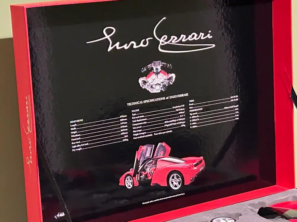 Ferrari Enzo Model and Signed Artwork by Artist Richard Pietruska