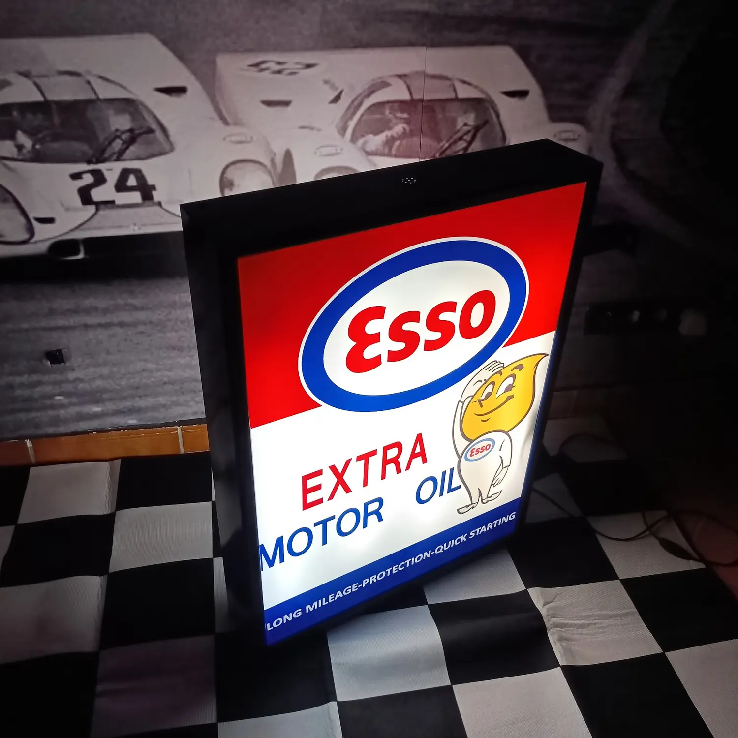 No Reserve Esso Extra Motor Oil Sign — Sold | PCARMARKET