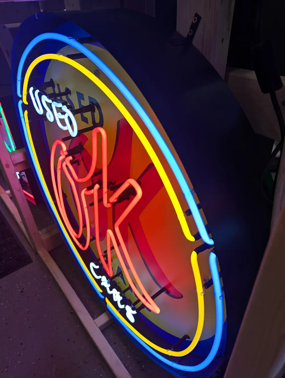 OK Used Cars Neon Sign — Auction Ended | PCARMARKET