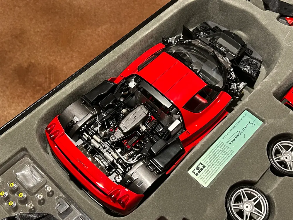 Ferrari Enzo Model and Signed Artwork by Artist Richard Pietruska