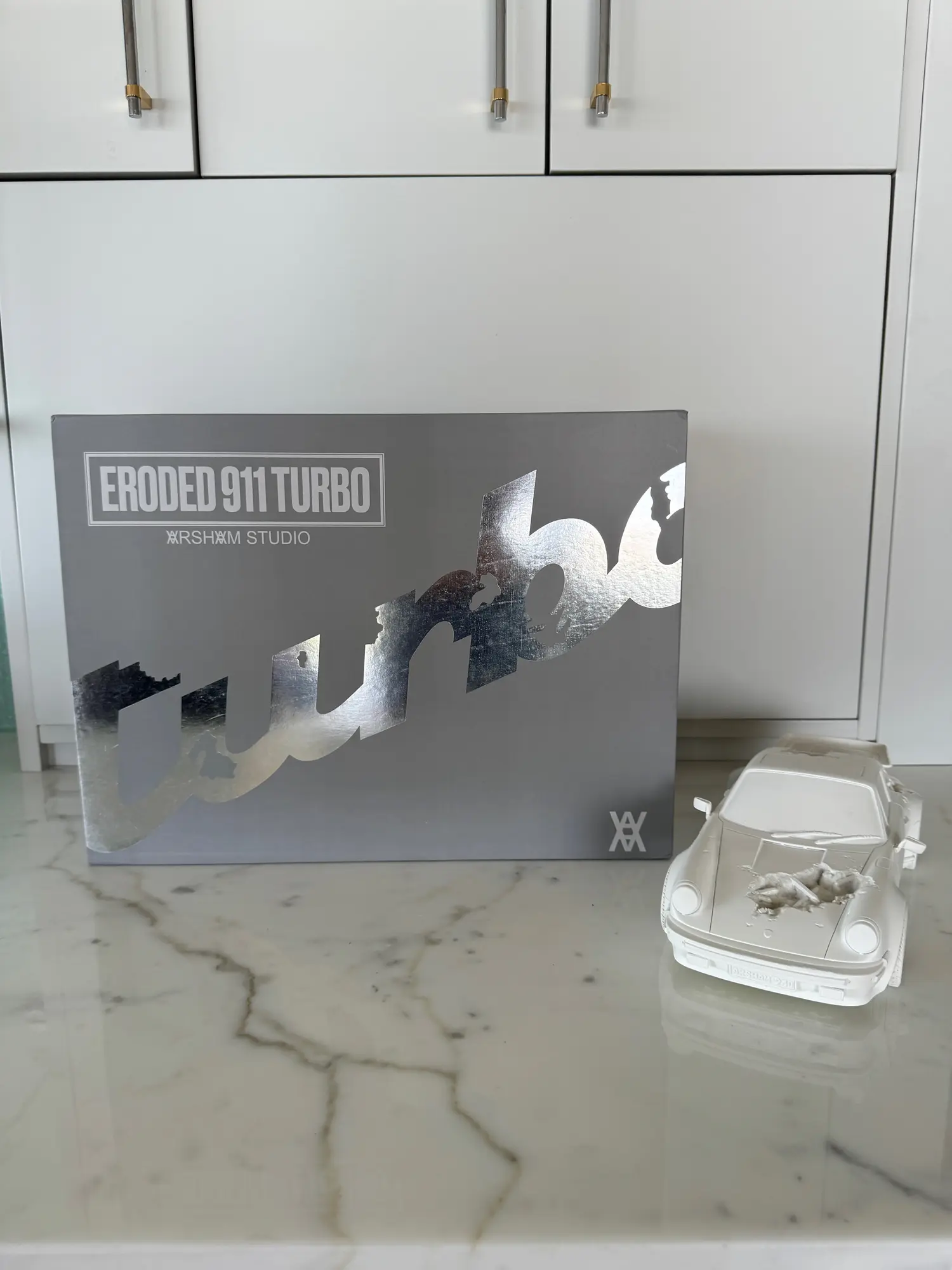 No Reserve Daniel Arsham Eroded Porsche 911 Turbo White — Sold