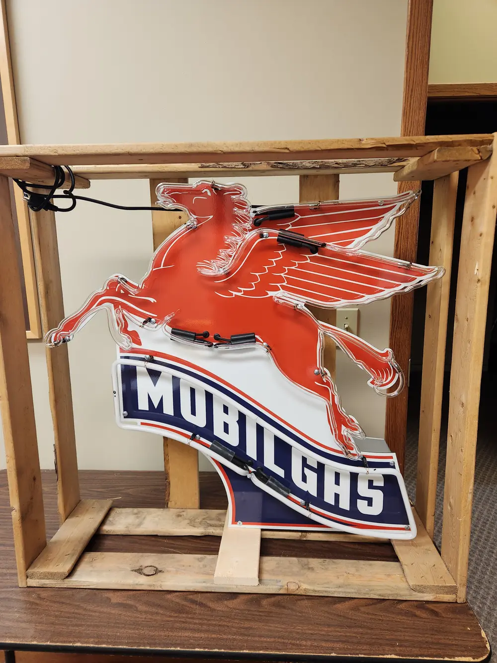 Mobil Gas Pegasus Neon Sign — Auction Ended | PCARMARKET
