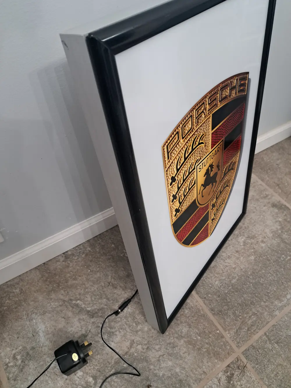 Illuminated Porsche Crest Sign — Sold | PCARMARKET