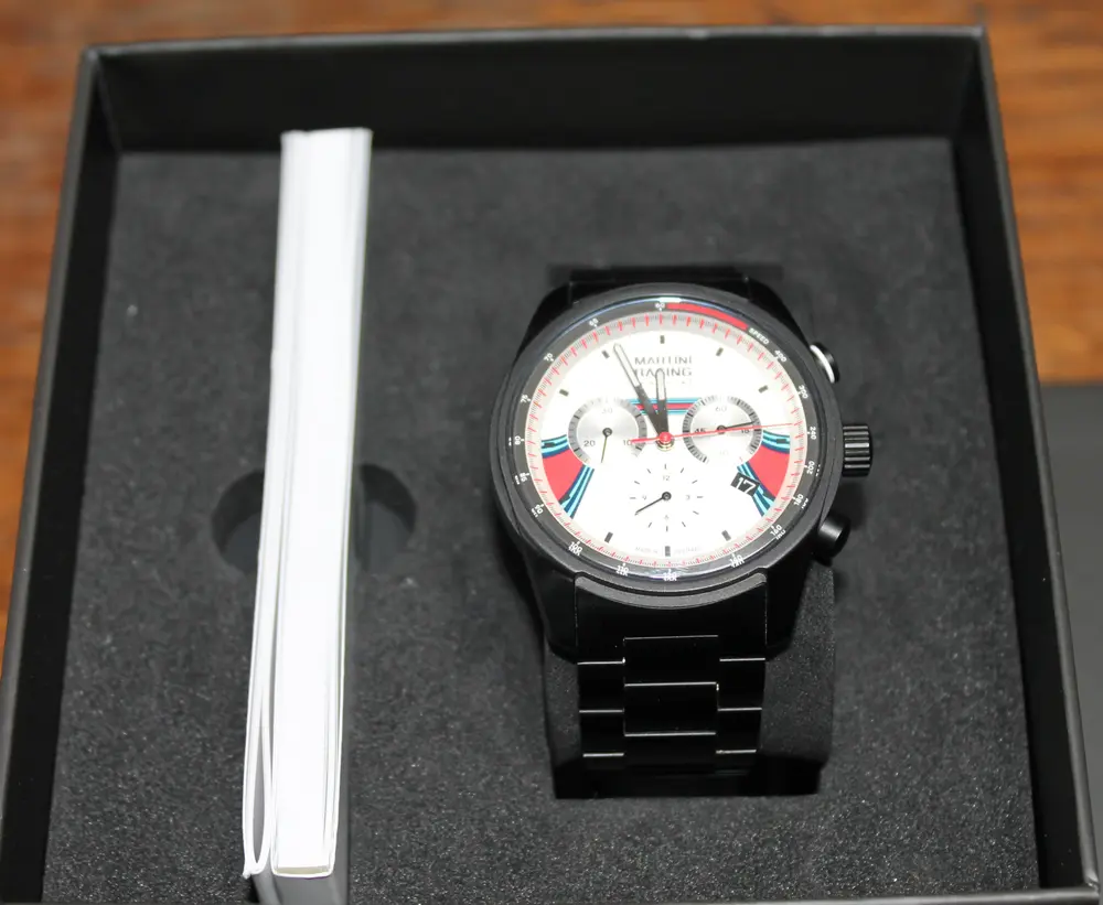 No Reserve Porsche Martini Racing Safari Watch, Desk Clock, and
