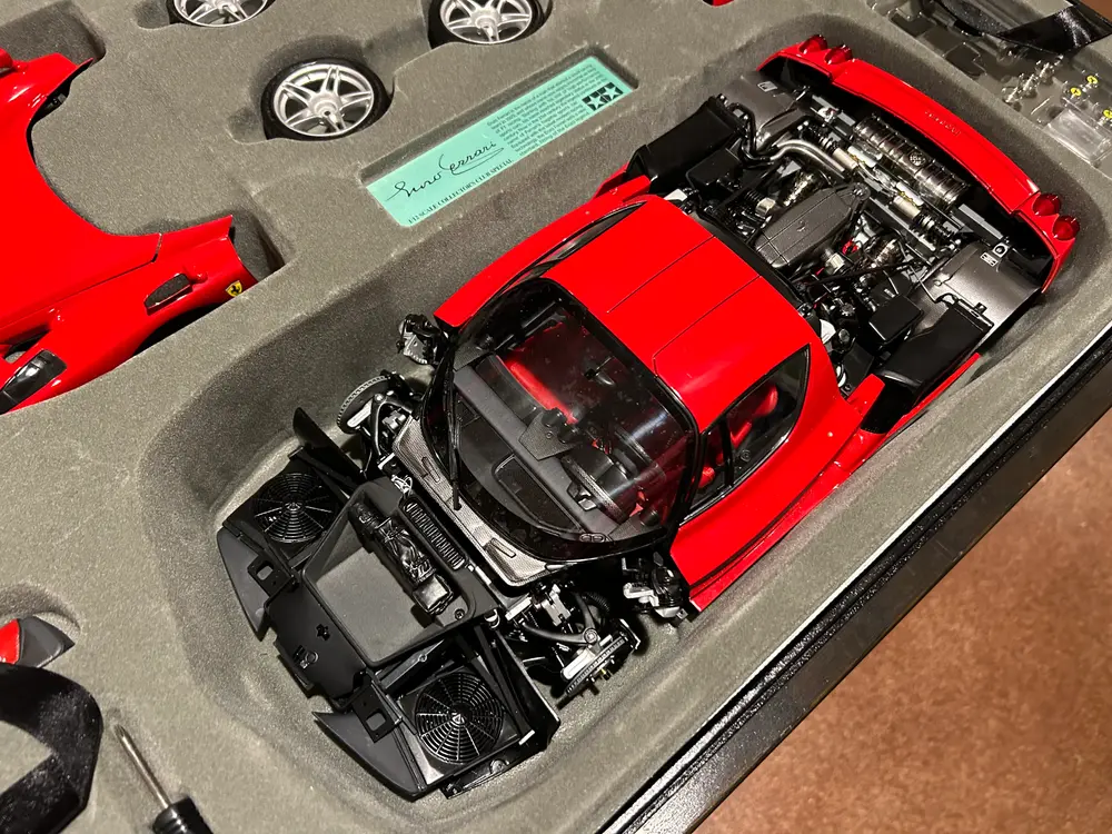 Ferrari Enzo Model and Signed Artwork by Artist Richard Pietruska