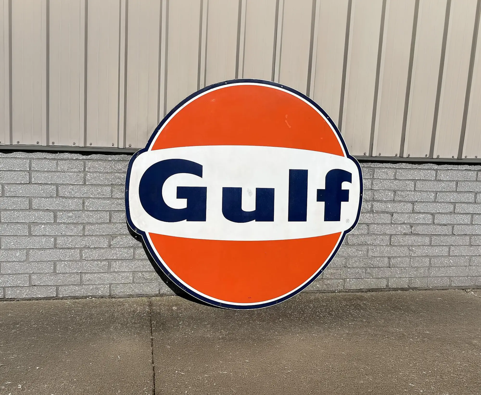 No Reserve Gulf Gas Porcelain Sign — Sold | PCARMARKET